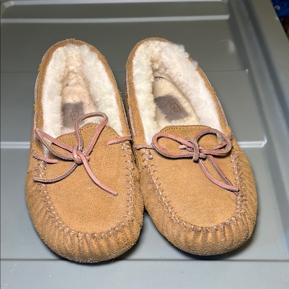 Cozy Tan Kids Moccasins